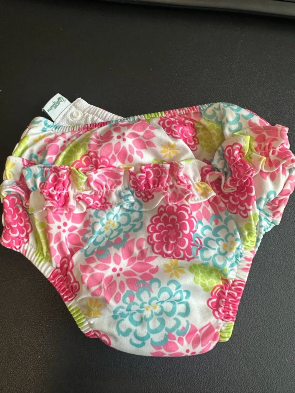 Floral Swim Diaper Cover - Pink & Aqua Bloom
